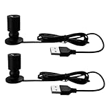 Anneome 2 Stück USB LED Spotlight Weiß Stehende Kabinett Strahler LED Spotlights für Innen Vitrinen Schmuckbeleuchtung mit USB Anschluss Kompakt und Stabil für Home Decor