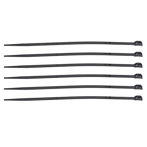 Koieam Bridas con cremallera, 6 piezas Bridas para cables Organizador de bridas de nailon con bloqueo automático Correa de sujeción Envolturas con cremallera para cables