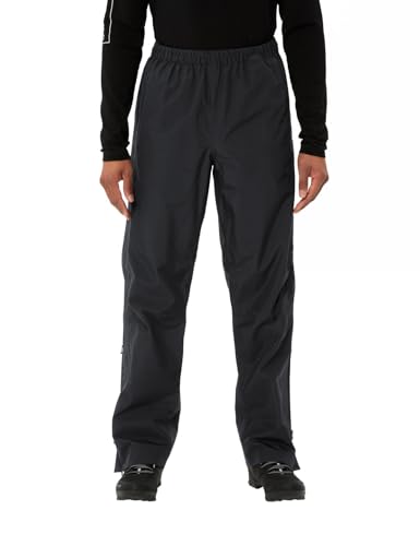 VAUDE Regenhose Herren Fluid Full-zip Pants II, wasserdichte Outdoorhose - Wassersäule 10.000 mm, Fahrradhose atmungsaktiv & winddicht, 2-Lagen Überhose schnell überziehbar