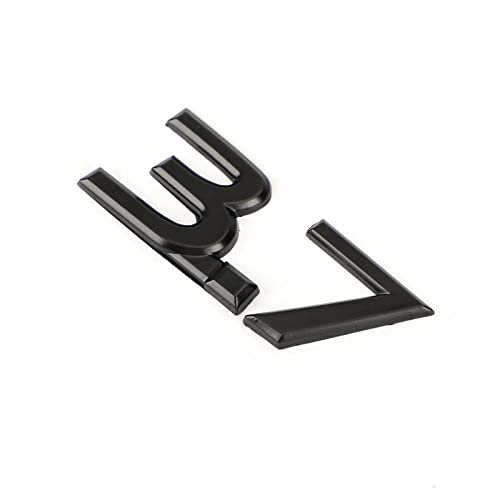 Image of 1Pc 3.7 3.7 Fender Side Emblem 3D Metal Badge Sticker Replacement for Q50 Q60 Q70 QX70 2014+ (Black)
