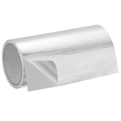 Image of PATIKIL Duct Tape, 7.87 Inch x 32.8 Ft(10.94 Yards) 5.91 Mil Heavy Duty Aluminum Foil Tape Waterproof Glass Fiber Insulation Heat Resistant for Ductwork HVAC Sealing Patching, 1 Roll
