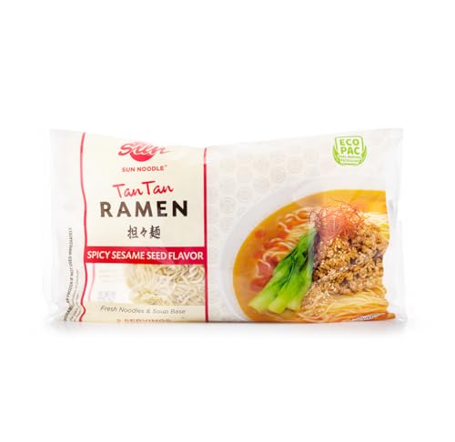 Sun Noodle Spicy Sesame Tan Tan Ramen | 2 Servings | Premium, Fresh & Authentic Ramen Noodles