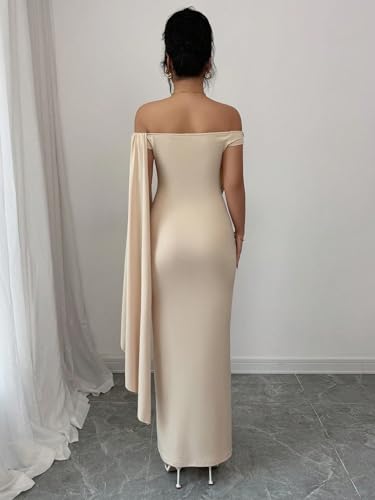 Women's 2025 Summer Bodycon Maxi Dress Elegant Off Shoulder Long Dress3