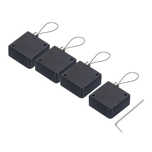 Verrou de sécurité rétractable noir MECCANIXITY pour télécommande TV x4