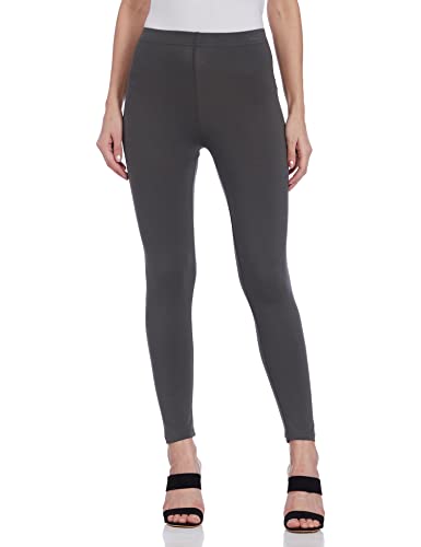 Image of GO COLORS Soft Cotton Stretch Cropped Leggings for Women | Breathable, Mid Rise