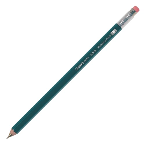 OHTO WN01 Wooden Mechanical Pencil, 0.5mm Fine Point, Standard Long Barrel, Green Body, Made from Incense Cedar, WN01-SP5-GN -  オート