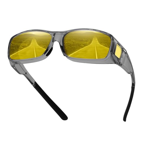 HAOLOTA Night Vision Driving Over Glasses, Nighttime Glasses Men