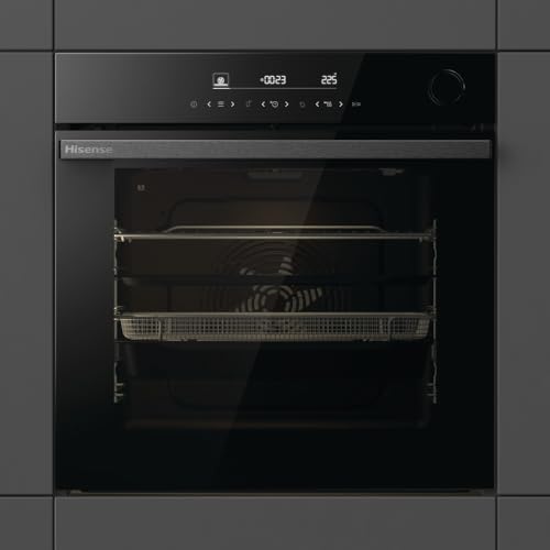 Hisense BSA66346PBGWIFI - Forno, Even Bake 77L, Cottura a vapore, Cottura Congelata, Modalità Air Fry, Modalità Pizza, Programmi Auto, Porta Rimovibile, Wifi - Connect Life
