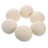 BCOATH 6 Stück Natürliche Filzbälle Antistatisch Wäschebeschleuniger Fusselentferner für...