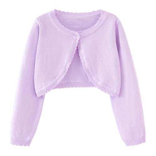 Toddler Girl Cardigan Long Sleeve Kids Knit Sweater Cover Up Button Closure Cropped Tops