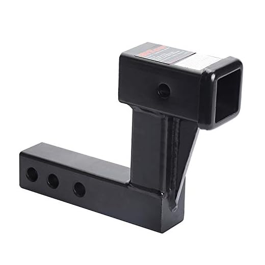 HITOWMFG 2Inch Trailer Hitch Receiver Extension with 6 inch Rise/Drop, Solid Shank