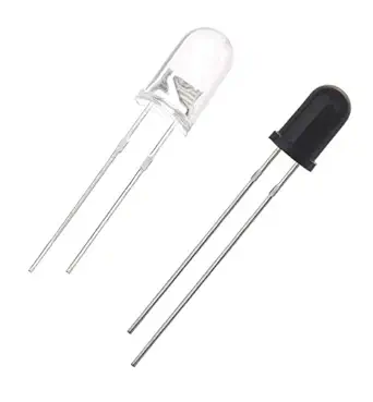 Invento 2pair 5mm 940nm 2pcs IR Receiver + 2pcs IR Emitter Transmitter LED Diode Lights Clear Infrared DC 1.2V 30mA for DIY Projects