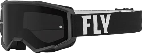 FLY RACING FOCUS SAND GOGGLE BLACK/WHITE W/ DARK SMOKE LENS 37-51147
