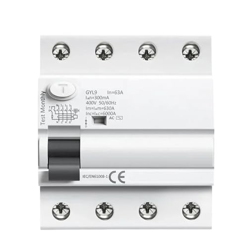 Disjoncteur différentiel électromagnétique 4P interrupteur sécurité GYL9 AC