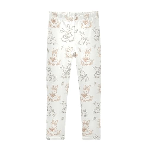 Read Bunny Girls Leggings,Workout Leggings for Girls Toddler Athletic Legging Size for 3-10T