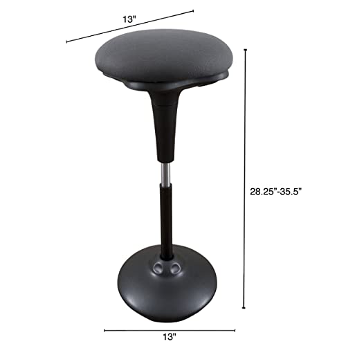 Image of Stand Up Desk Store Swivel Stool Active Sitting Chair with Adjustable Height for Standing Desks (Black, 13 inch Diameter)