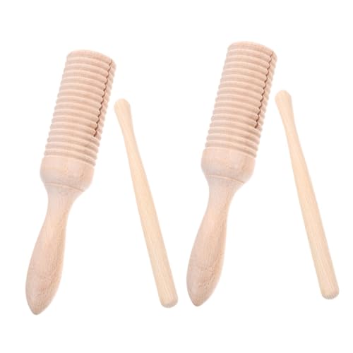 Abaodam 2セット幼児用木製打楽器 オルフ楽器 音楽おもちゃ 幼児の音楽教