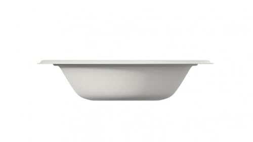 bio3 125/500/1000 Piatti fondi monouso 18cmØ capienza 400ml Biodegradabili e Compostabili in polpa di cellulosa usa e getta bagassa Plastic free | After Plastic (500)