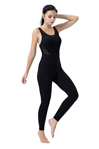 Image of LOVESOFT Workout Jumpsuits for Women Sleevesless Bodycon Backless Unitard