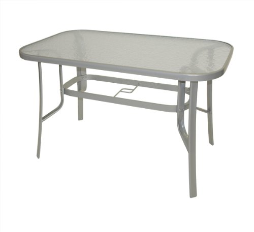 gartenmoebel-einkauf Tisch Milano 120x70cm, Alu + Glas, wetterfest Cover