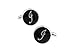 2 Pièces Bouton Manchette Mariage Lettre J Boutons de Manchette Homme Boutons Manchette Noir Cadeau pour Homme