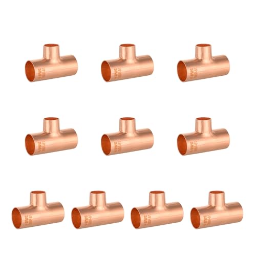 EFIELD Kupfer-Reduzierstück 3/4 x 3/4 x 1/2 Zoll, 10 Stück