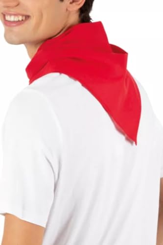 Genérico Lenço vermelho para festas San Fermín 50 x 50. Unissexo, Vermelho