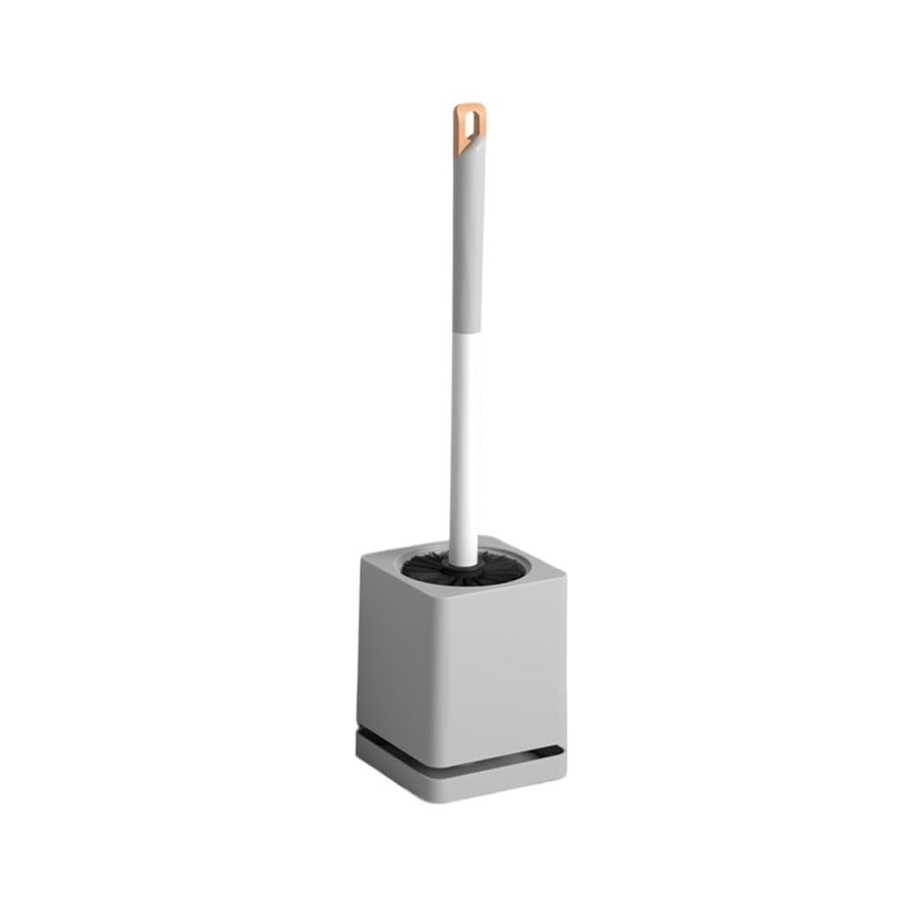 Toilet Brush Toilet Brush Household Bathroom Free Punch Wall Hanging Long Handle Cleaning(Grey)