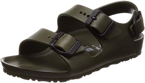 Birkenstock Milano, Sandalias con Correa de Tobillo para Niños, Verde (Kaki Kaki), 31 EU