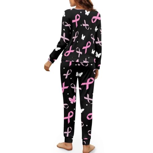 Image of Women's Pajamas Set Soft 2 Piece Loungewear Long Sleeve Pj Set