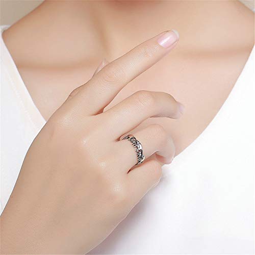 BISAER Elephant Family Ring for Women 925 Sterling Silver Harmonious and Smooth lines Cubic Zirconia Ring Charm Classics Rings Finger Ring for Women With Luxury Clean And Simple Design Nice Gifts4
