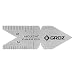 Groz 60 Degree Center Gauge, Stainless Steel Tempered Thread Pitch Gauge for Grinding and Setting US Standard 60° Thread Cutting Tools, Etched 14/20/24/32 TPI Graduations (01211)