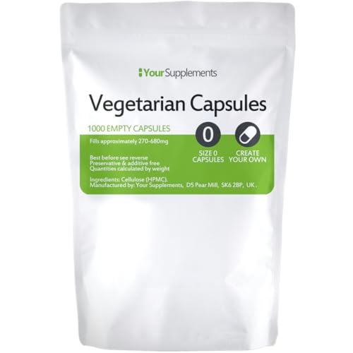 YourSupplements - Your Supplements Empty Vegetarian Capsules - Size 0 (1000 Pack)