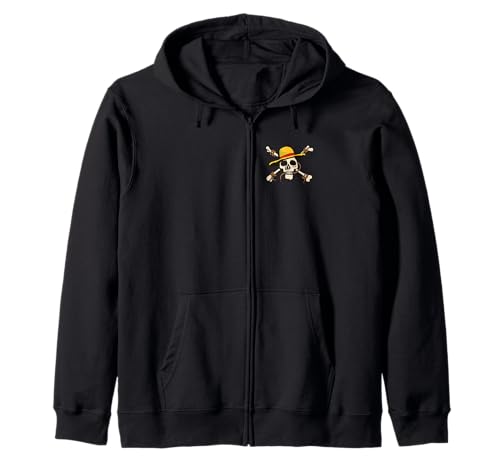 One Piece Stacked Logos Front Back Sudadera con Capucha