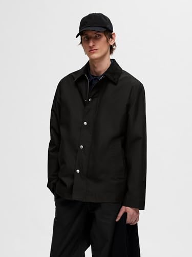 Veste coton ciré SELECTED HOMME coupe-vent déperlant mi-saison