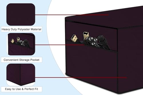 Image of The Furnishing Tree Polyester Waterproof & Dustproof Printer Cover - Compatible with Auto Duplex Brother HL-B2080DW Printers, Heavy-Duty Maroon Polyester , Dimensions in DxWxH - ( 36x39x20 CM)