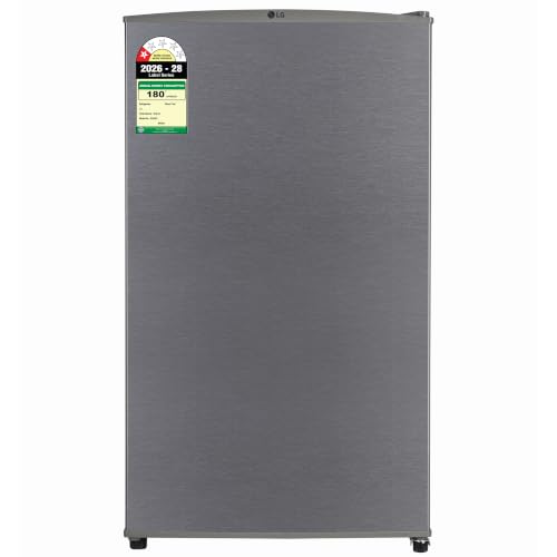 Image of LG 90L, 1 Star, Direct Cool Single Door Mini Refrigerator with Door basket, Chiller Tray, Freezer Section - Compact Size - Ideal for Home, Office and Dorm Rooms (GLD0916VRDS, Dazzle Steel)