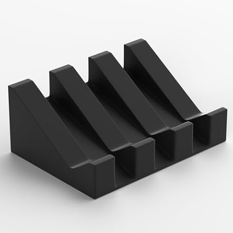 gofuch Soap Dishes, Bar Soap Holder & Saver Waterfall Self-Draining to Keep Your Bar Soap Organized and Clean, Simple and Stylish Design, Black Cover