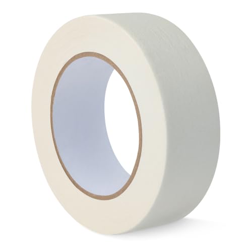 Amazon Basics Cinta de enmascarar para múltiples superficies, blanca, cinta para pintores, 3.6 cm x 55 m, 1 Unidad, Beis
