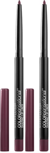 MAYBELLINE Color Sensational Shaping Lip Liner with Self-Sharpening Tip, Rich Wine, Wine Red, 1 Count (Pack of 2)