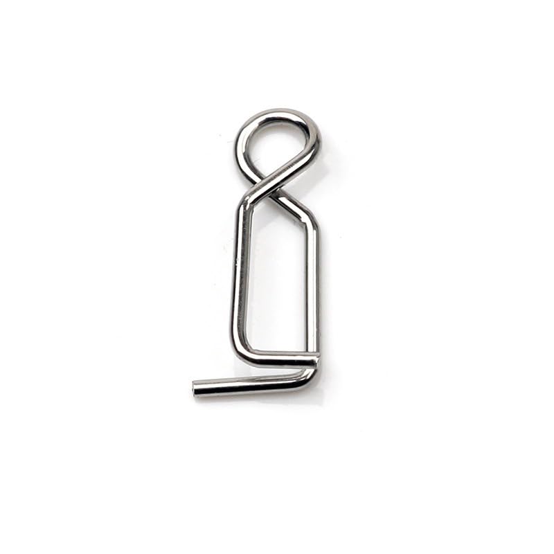 200 piezas Clips de bloqueo rápido de acero inoxidable para pesca miniatura 1