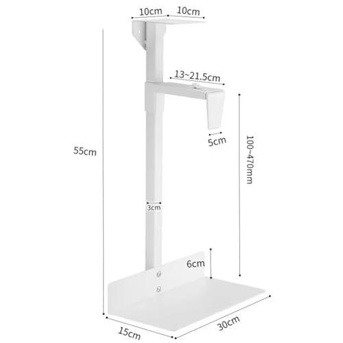 Support CPU sous bureau et boîtier PC réglable en hauteur et largeur - 7