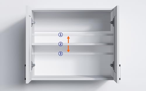 Image of White Laundry Room Cabinets and Storage with 2 Doors and Utility Adjustable Shelf,Gabinetes Para Cocina Cupboard Kitchen Organizers and Storage Pantry Wall Mounted 12.4 inchD x 23.6 inchW x 19.7 inchH