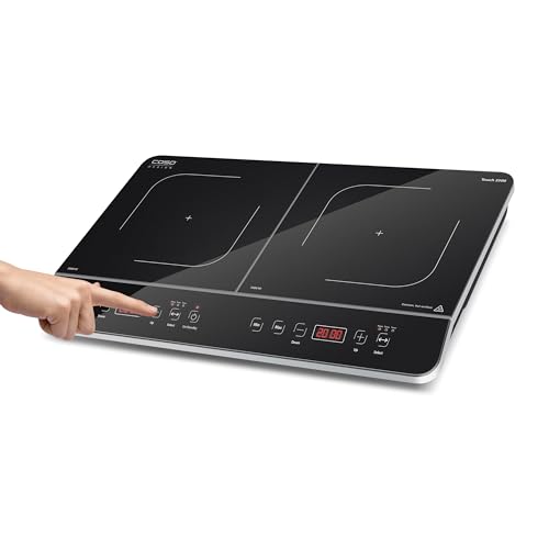 CASO Touch 3500 Induktionskochplatte doppelt mobil, Sicherheitsschalter, 60-240°C, 6 Stufen, Timer...