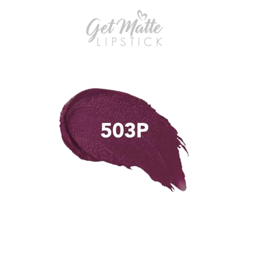 Image of Blue Heaven Get Matte Lipstick, Long Lasting, Light Weight Lipsticks for Women, Moisturizing Matte Lipstick for Women - 503P, 4g