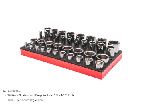 Image of TEKTON 1 /2 Inch Drive 6-Point Socket Set, 38-Piece | SHD92808