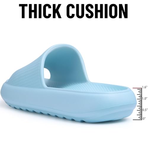Image of Comwarm Cloud Slide Sandals for Women Men Ultra Comfort Recovery Pillow Slippers Soft Summer Beach Shoes with Low Arch Support