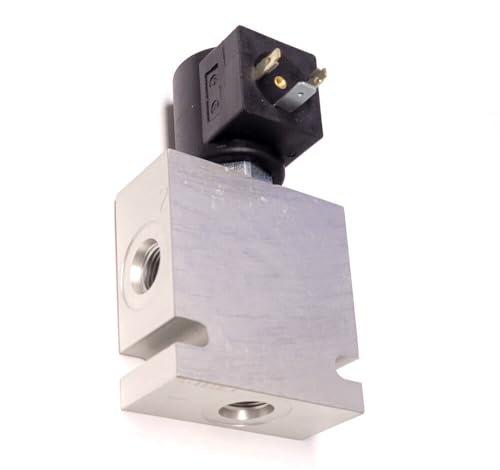 SV08-31-6T-N-12DG - 3 Port Selector - 12VDC DIN - Aluminum Body