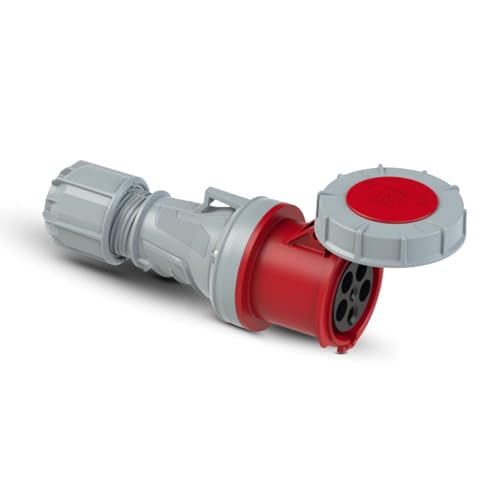 PCE 235-6 Connettore CEE 63A a 5 poli (3P+N+PE) I IP67 POWER TWIST I Robusto alloggiamento in PA6 I Impermeabile con morsetti a vite I Contatti in ottone I Spina industriale per esterni