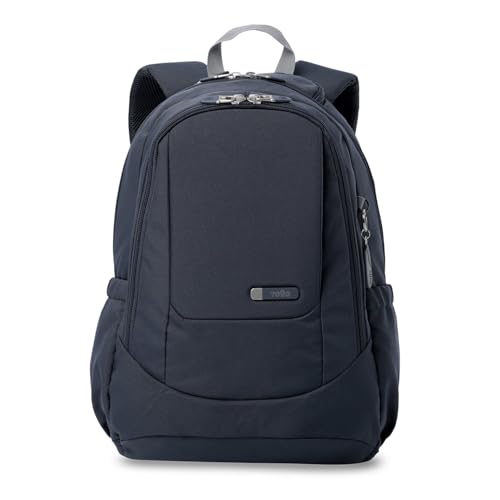 TOTTO - Mochila para Ordenador Portátil 14 Pulgadas, Modelo Goctal 2.0, Mochila Oficina e Instituto, 3 Compartimentos, Bolsillos Botella, Espaldar Ergonómico, Correas en S, Color Mood Indigo